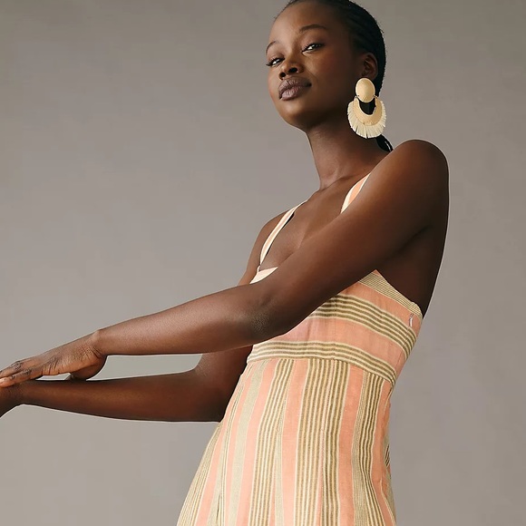 Anthropologie Maeve Square-Neck Tie-Back A-Line Dress - Picture 7 of 11